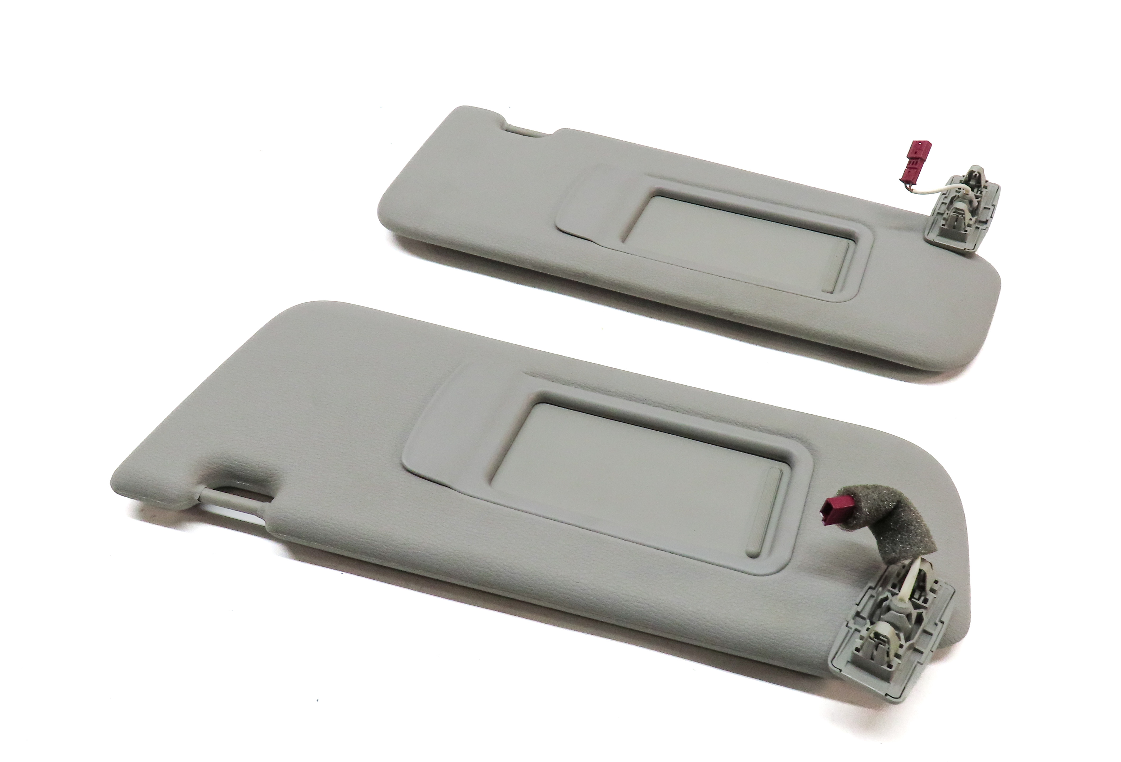 2011-2018 BMW X3 X4 (F25 F26) FRONT LEFT & RIGHT SUNVISOR SHADE SET (GRAY) — exact item pictured